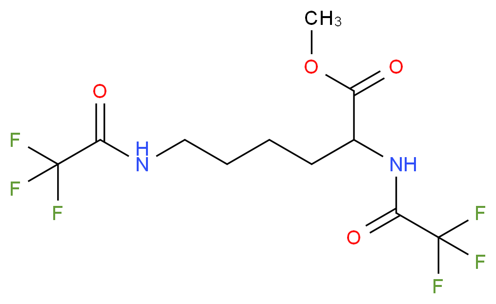 N,N′-Bis(trifluoroacetyl)-L-lysine methyl ester_分子结构_CAS_1478-74-6)