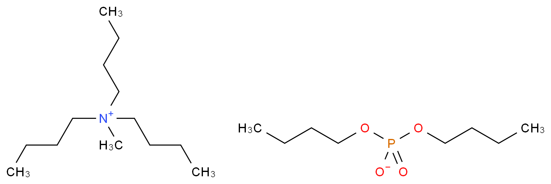 tributyl(methyl)azanium dibutyl phosphate_分子结构_CAS_922724-14-9