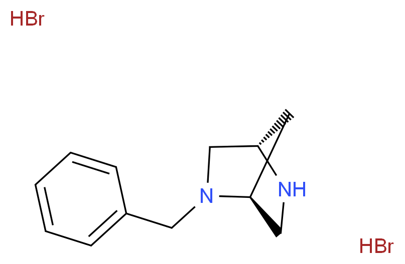 (1S,4S)-2-benzyl-2,5-diazabicyclo[2.2.1]heptane dihydrobromide_分子结构_CAS_116258-17-4