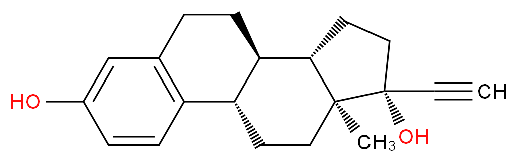 17α-乙炔基雌二醇_分子结构_CAS_57-63-6)