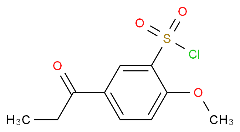 1-(3'-Chlorosulfonyl-4'-methoxyphenyl)-1-propanone_分子结构_CAS_932896-41-8)