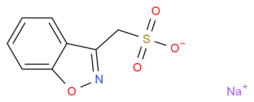 1,2-Benzisoxazole-3-methanesulfonate Sodium Salt_分子结构_CAS_73101-64-1)