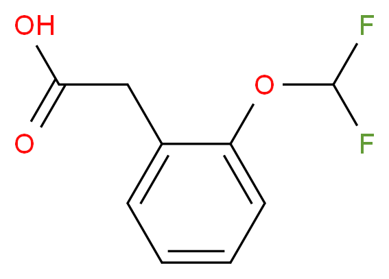 2-[2-(difluoromethoxy)phenyl]acetic acid_分子结构_CAS_86867-68-7