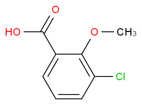 3-chloro-2-methoxybenzoic acid_分子结构_CAS_3260-93-3