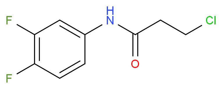 3-chloro-N-(3,4-difluorophenyl)propanamide_分子结构_CAS_132669-28-4