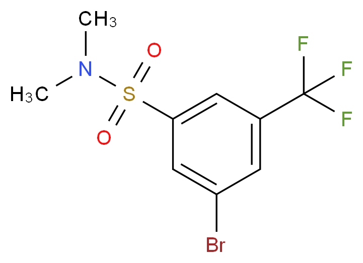 3-Bromo-N,N-dimethyl-5-(trifluoromethyl)benzenesulfonamide_分子结构_CAS_951884-65-4)