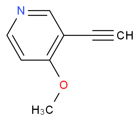 3-ethynyl-4-methoxypyridine_分子结构_CAS_1196155-25-5)