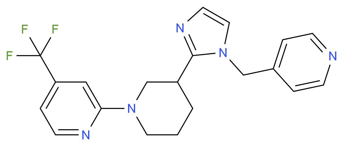 2-{3-[1-(pyridin-4-ylmethyl)-1H-imidazol-2-yl]piperidin-1-yl}-4-(trifluoromethyl)pyridine_分子结构_CAS_)