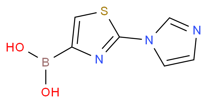 [2-(1H-imidazol-1-yl)-1,3-thiazol-4-yl]boronic acid_分子结构_CAS_1310384-40-7