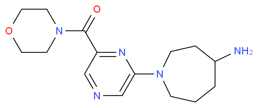 1-[6-(4-morpholinylcarbonyl)-2-pyrazinyl]-4-azepanamine_分子结构_CAS_)