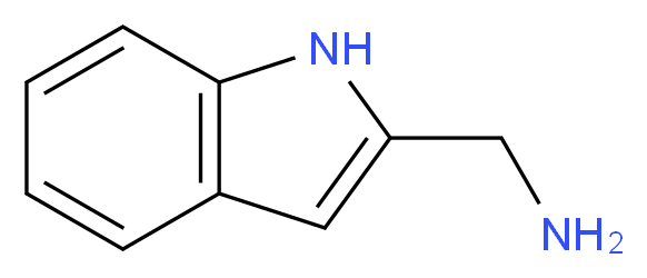 1H-indol-2-ylmethanamine_分子结构_CAS_21109-25-1