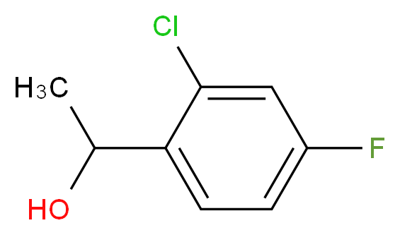 1-(2-氯-4-氟苯)乙醇_分子结构_CAS_112108-68-6)