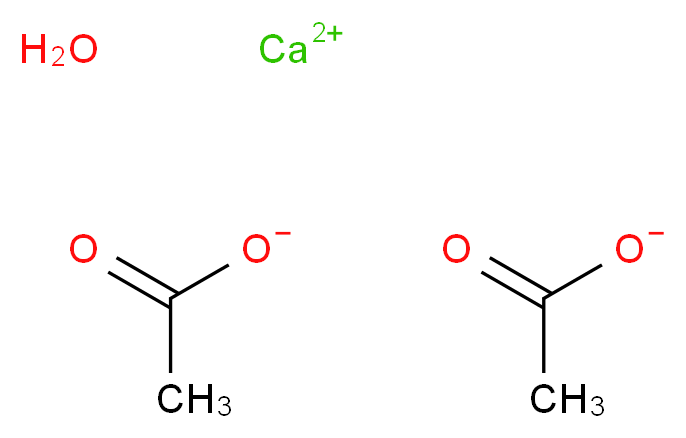 乙酸钙水合物_分子结构_CAS_114460-21-8)