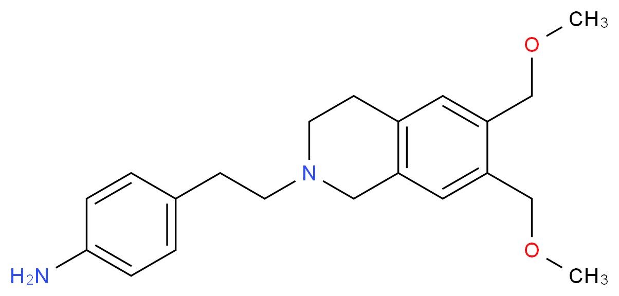 4-[2-(3,4-Dihydro-6,7-dimethoxy-2(1H)-isoquinolinyl)ethyl]benzenamine_分子结构_CAS_82925-02-8)