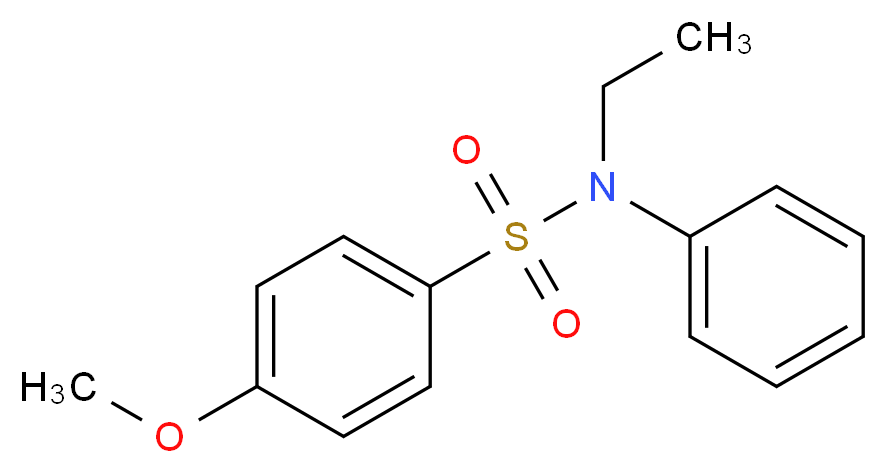 N-ethyl-4-methoxy-N-phenylbenzene-1-sulfonamide_分子结构_CAS_5343-90-8