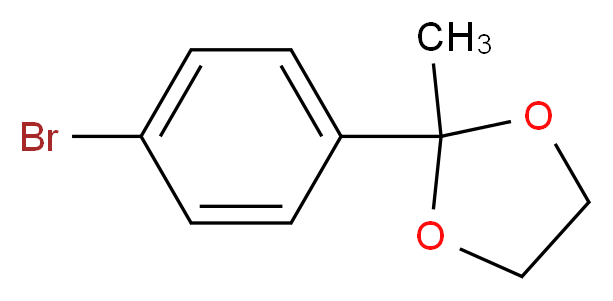 2-(4-bromophenyl)-2-methyl-1,3-dioxolane_分子结构_CAS_4360-68-3