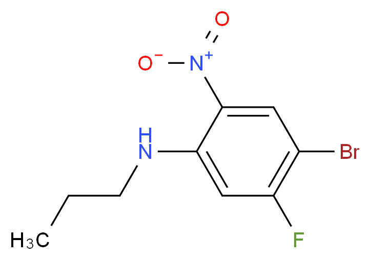 4-Bromo-5-fluoro-2-nitro-N-propylaniline_分子结构_CAS_1261927-35-8)