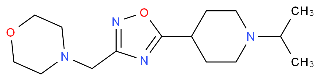 4-{[5-(1-isopropyl-4-piperidinyl)-1,2,4-oxadiazol-3-yl]methyl}morpholine_分子结构_CAS_)
