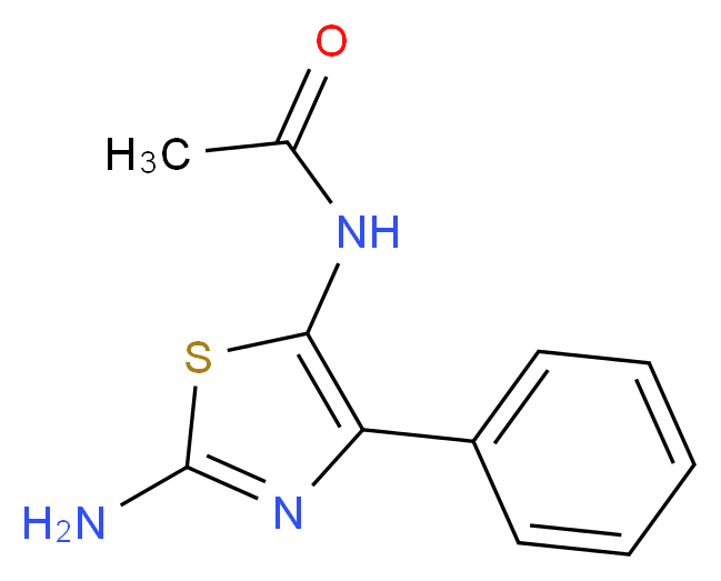 N-(2-amino-4-phenyl-1,3-thiazol-5-yl)acetamide_分子结构_CAS_54167-89-4