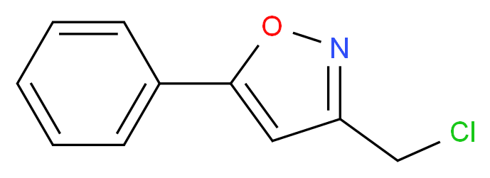 3-(chloromethyl)-5-phenyl-1,2-oxazole_分子结构_CAS_14731-10-3