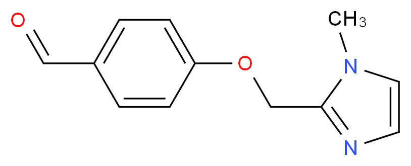 4-(1-Methyl-1H-imidazol-2-ylmethoxy)-benzaldehyde_分子结构_CAS_118001-71-1)