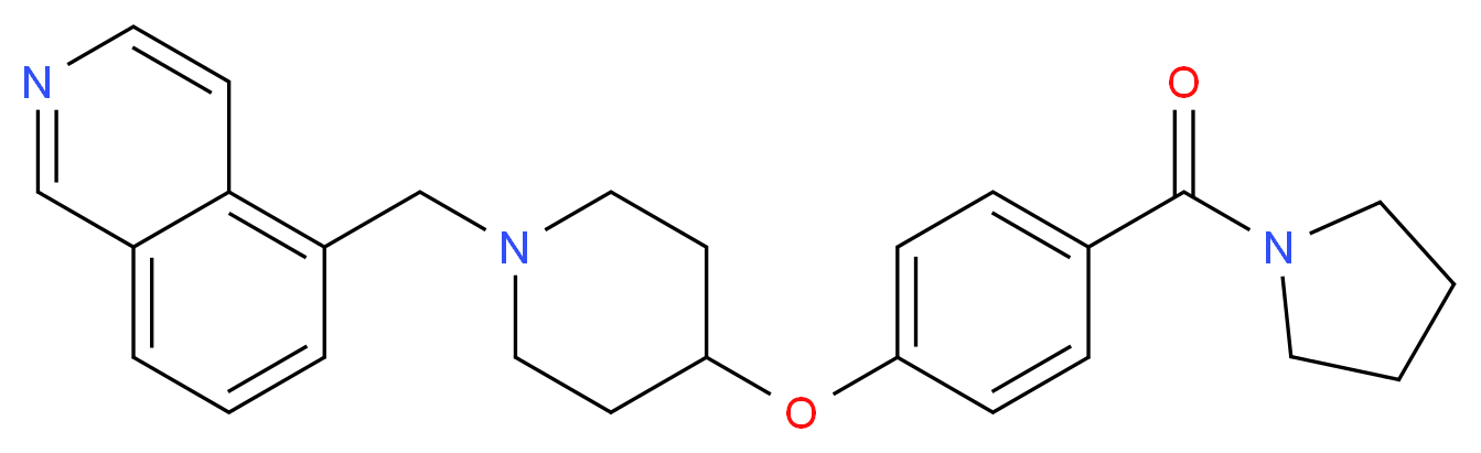 5-({4-[4-(1-pyrrolidinylcarbonyl)phenoxy]-1-piperidinyl}methyl)isoquinoline_分子结构_CAS_)