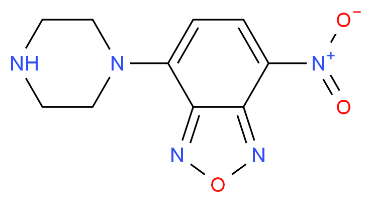 4-nitro-7-(piperazin-1-yl)-2,1,3-benzoxadiazole_分子结构_CAS_139332-66-4