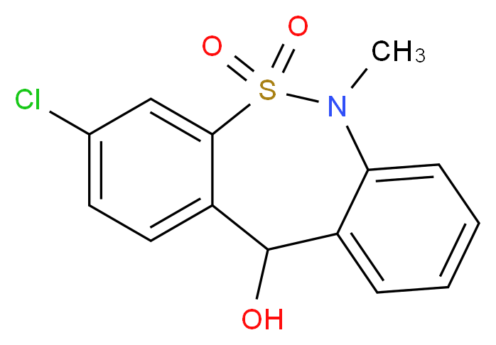 3-Chloro-6,11-dihydro-5,5-dioxo-11-hydroxy-6-methyldibenzo[c,f][1,2]thiazepine_分子结构_CAS_26723-60-4)