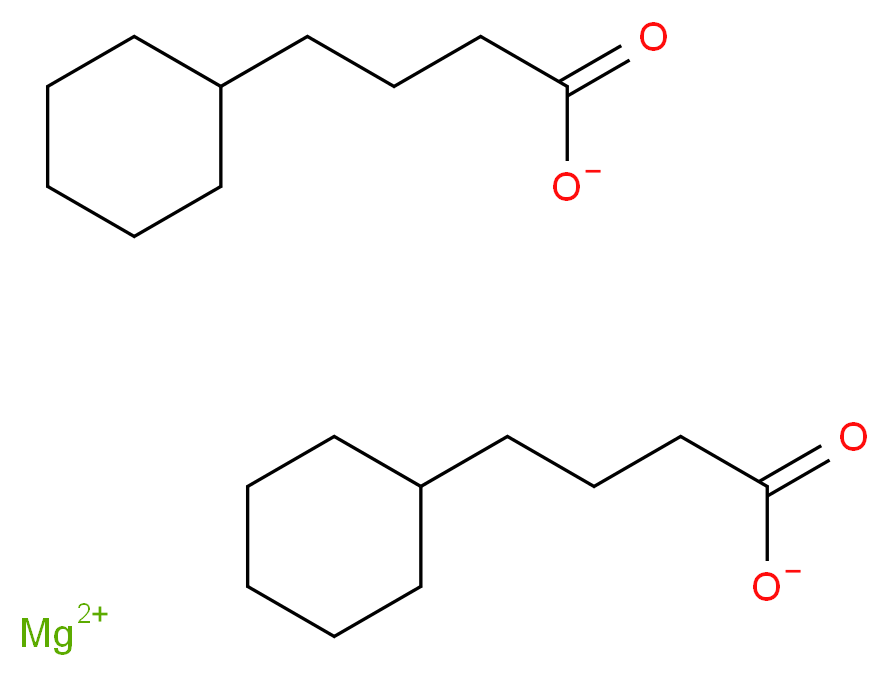 magnesium(2+) ion bis(4-cyclohexylbutanoate)_分子结构_CAS_62669-64-1