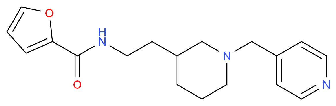 N-{2-[1-(pyridin-4-ylmethyl)piperidin-3-yl]ethyl}-2-furamide_分子结构_CAS_)