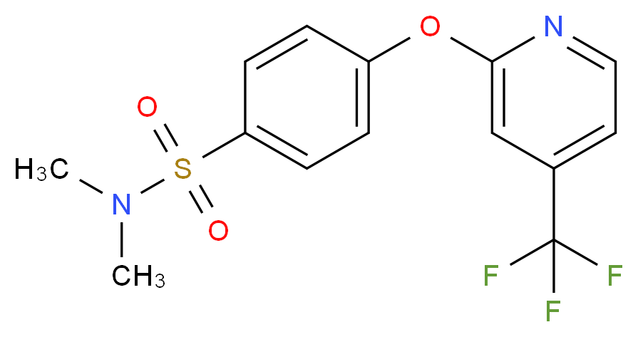 N,N-Dimethyl-4-{[4-(trifluoromethyl)pyridin-2-yl]oxy}benzenesulphonamide_分子结构_CAS_)