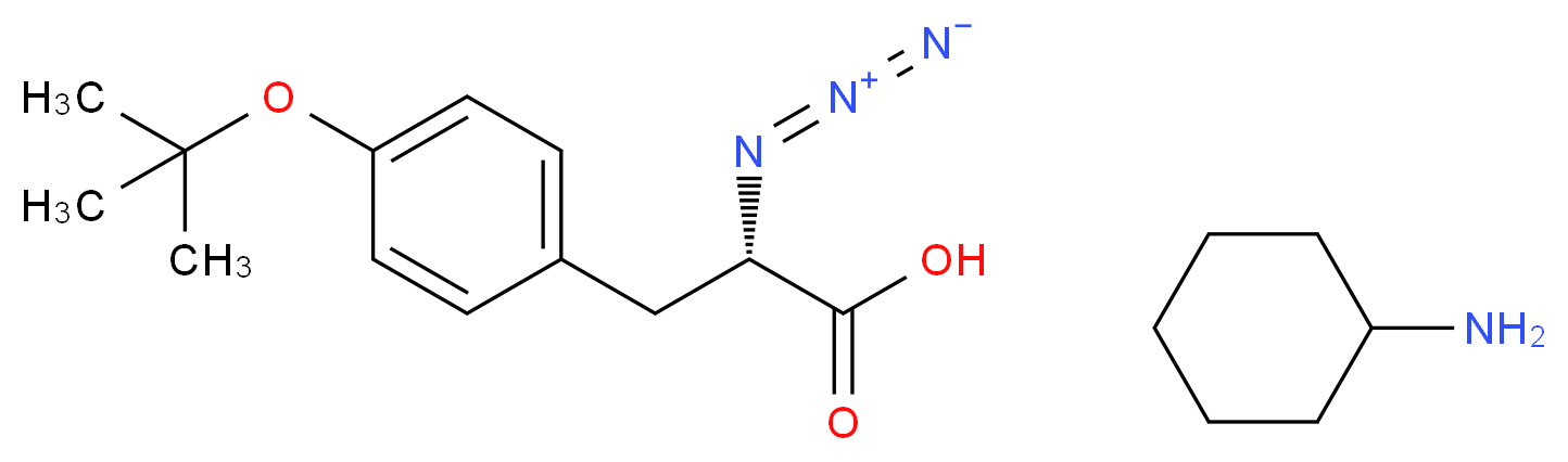 (2S)-2-azido-3-[4-(tert-butoxy)phenyl]propanoic acid; cyclohexanamine_分子结构_CAS_1217456-17-1