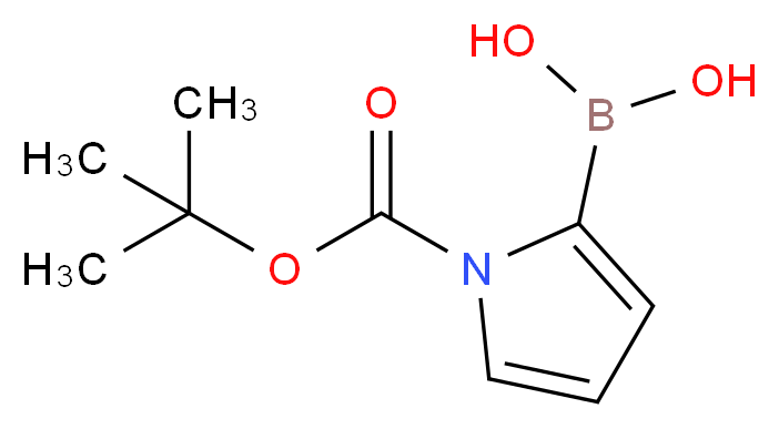 1-Boc-吡咯-2-硼酸_分子结构_CAS_135884-31-0)