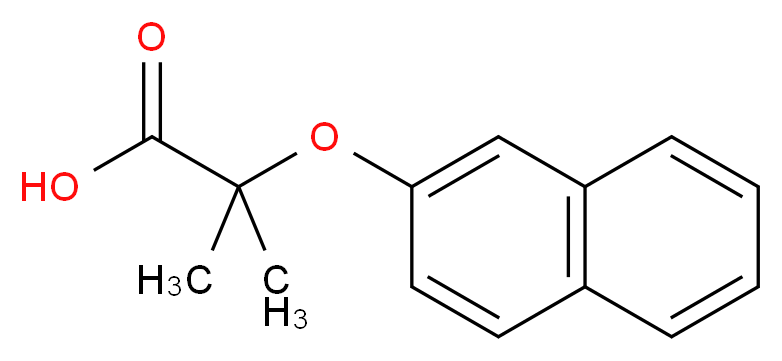 2-methyl-2-(naphthalen-2-yloxy)propanoic acid_分子结构_CAS_7756-78-7
