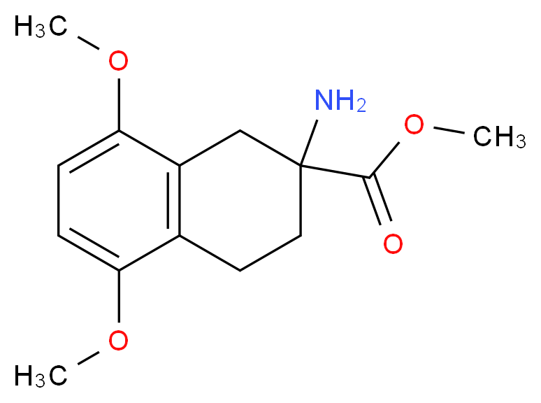 methyl 2-amino-5,8-dimethoxy-1,2,3,4-tetrahydroNaphthalene-2-carboxylate_分子结构_CAS_99907-80-9)