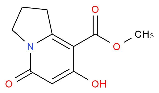 methyl 7-hydroxy-5-oxo-1,2,3,5-tetrahydroindolizine-8-carboxylate_分子结构_CAS_37704-45-3