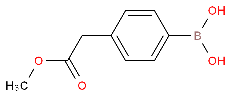 [4-(2-methoxy-2-oxoethyl)phenyl]boronic acid_分子结构_CAS_454185-96-7