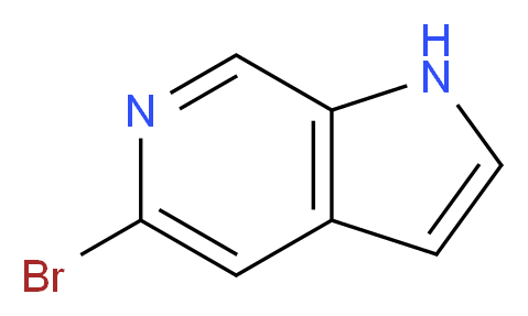 5-bromo-1H-pyrrolo[2,3-c]pyridine_分子结构_CAS_1215387-58-8