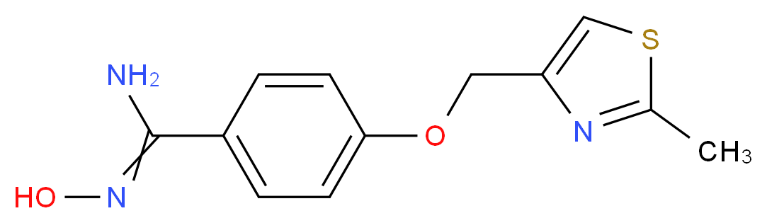 N'-Hydroxy-4-[(2-methyl-1,3-thiazol-4-yl)methoxy]benzenecarboximidamide_分子结构_CAS_306935-19-3)