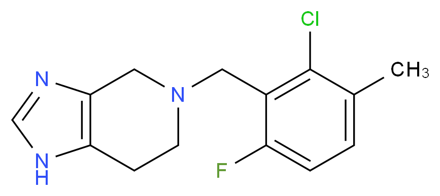 5-(2-chloro-6-fluoro-3-methylbenzyl)-4,5,6,7-tetrahydro-1H-imidazo[4,5-c]pyridine_分子结构_CAS_)