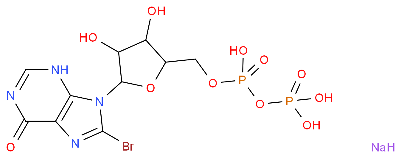 8-Bromoinosine 5′-diphosphate sodium salt_分子结构_CAS_102185-44-4)