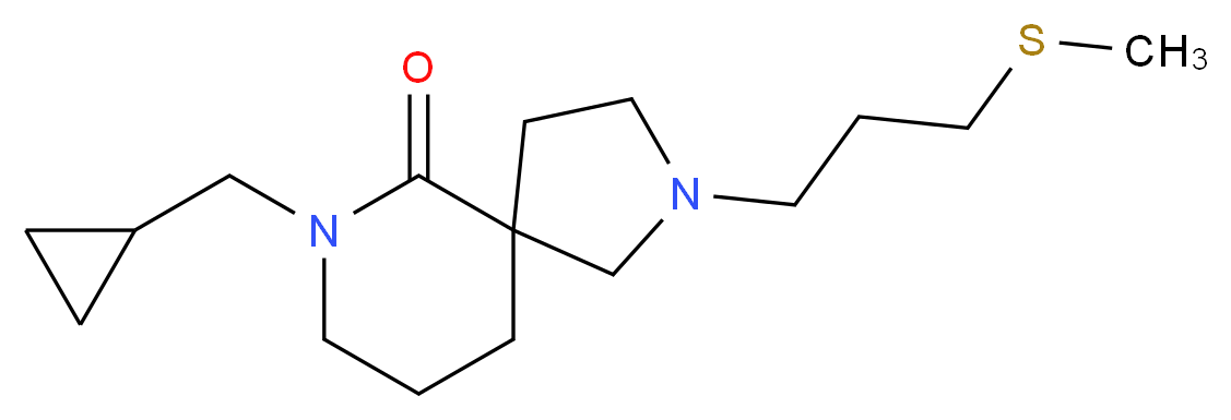 7-(cyclopropylmethyl)-2-[3-(methylthio)propyl]-2,7-diazaspiro[4.5]decan-6-one_分子结构_CAS_)