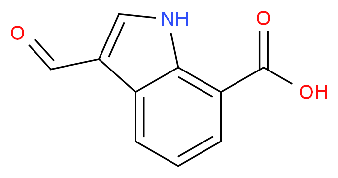 3-formyl-1H-indole-7-carboxylic acid_分子结构_CAS_317854-65-2