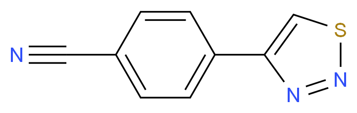 4-(1,2,3-Thiadiazol-4-yl)benzonitrile_分子结构_CAS_82894-99-3)