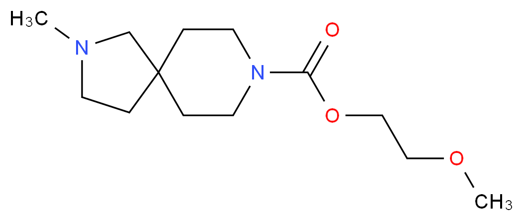 2-methoxyethyl 2-methyl-2,8-diazaspiro[4.5]decane-8-carboxylate_分子结构_CAS_)