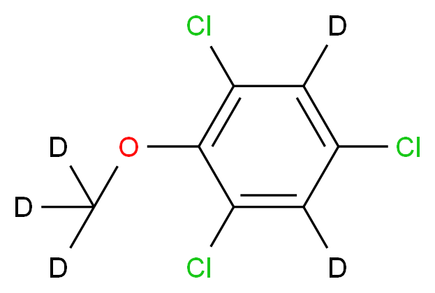 1,3,5-trichloro-2-(<sup>2</sup>H<sub>3</sub>)methoxy(<sup>2</sup>H<sub>2</sub>)benzene_分子结构_CAS_352439-08-8