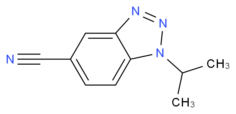 1-(propan-2-yl)-1H-1,2,3-benzotriazole-5-carbonitrile_分子结构_CAS_879558-15-3