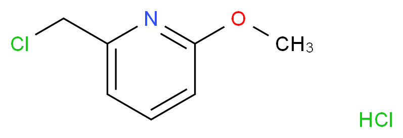 2-(chloromethyl)-6-methoxypyridine hydrochloride_分子结构_CAS_864264-99-3)