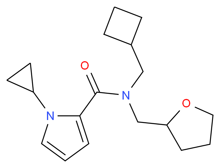 N-(cyclobutylmethyl)-1-cyclopropyl-N-(tetrahydrofuran-2-ylmethyl)-1H-pyrrole-2-carboxamide_分子结构_CAS_)