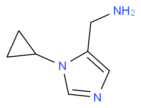 1-(1-cyclopropyl-1H-imidazol-5-yl)methanamine_分子结构_CAS_1227465-77-1)